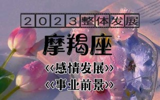 摩羯座10月运势2023