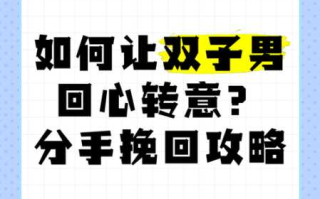 怎样挽回双子男的心