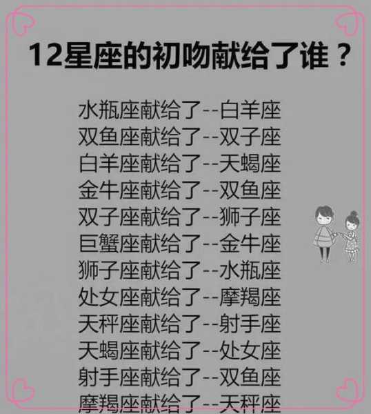 双子座的吻给了什么星座