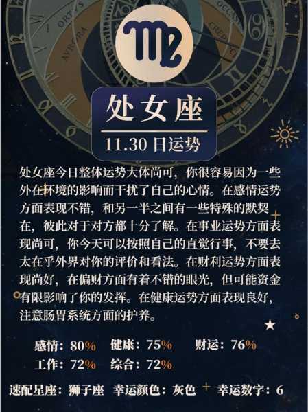 处女座11月份运势2021事业