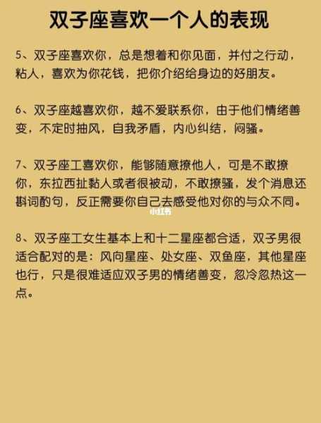 双子座对一个人有感觉的表现