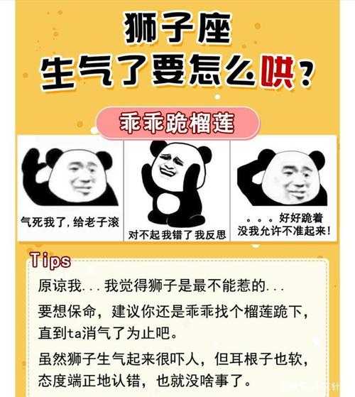 狮子座的人生气了怎么办